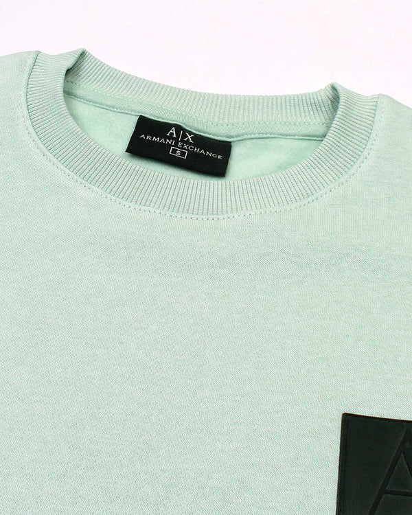 Exclusive A-X Mens Batch Sweat - C Green