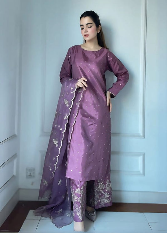 Party Wear Kurta Set Straight Trouser