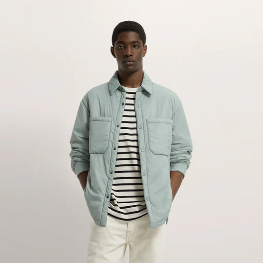 WATER REPELLENT PADDED OVERSHIRT GREENISH