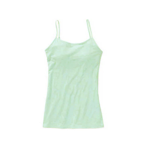 CITY LIFE - Women 'Light Green' Solid Stretch Cotton with Adjustable Straps Camisole CL905