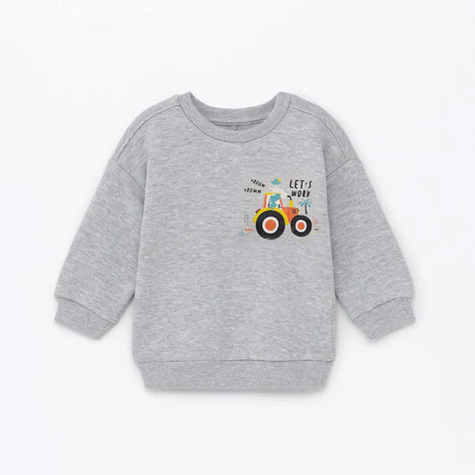 LFT - Kids 'Grey' Printed Fleece Sweatshirt