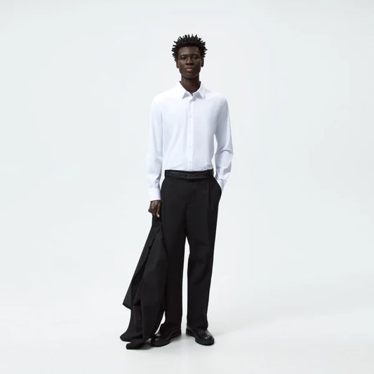 Men 'White' Premium Lycra Cotton Slim Fit Stretchable Shirt