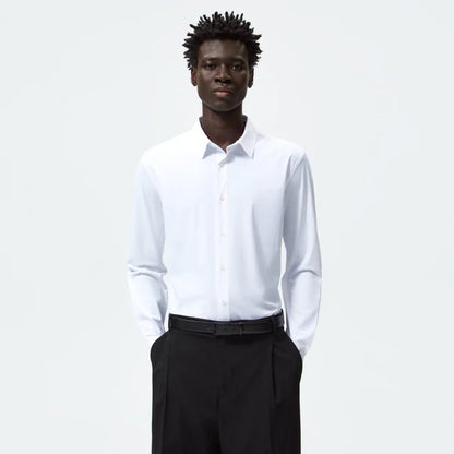 Men 'White' Premium Lycra Cotton Slim Fit Stretchable Shirt
