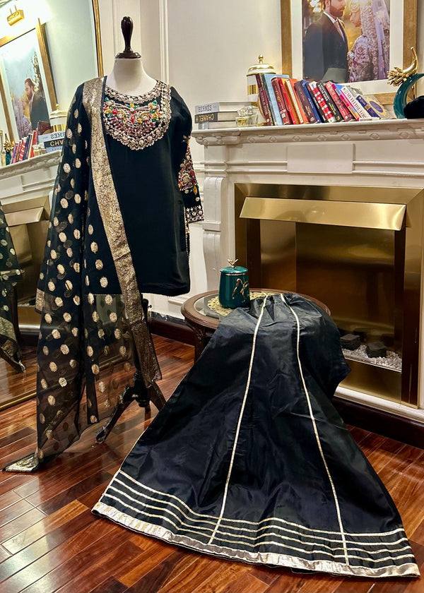Party Wear  3 Piece - Top + Bottom + Dupatta