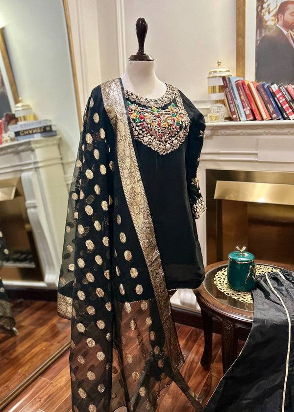 Party Wear  3 Piece - Top + Bottom + Dupatta