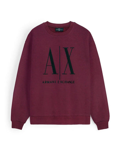 ARMANI ENLARGED EMBROIDERED LOGO SWEATSHIRT