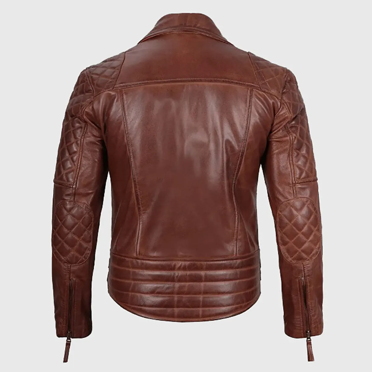 Vintage Brown Double Rider Biker Leather Jacket