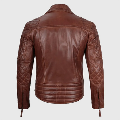 Vintage Brown Double Rider Biker Leather Jacket