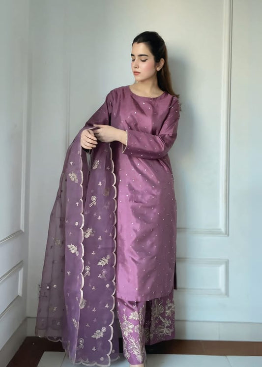 Party Wear Kurta Set Straight Trouser