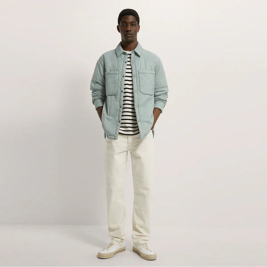 WATER REPELLENT PADDED OVERSHIRT  GREENISH