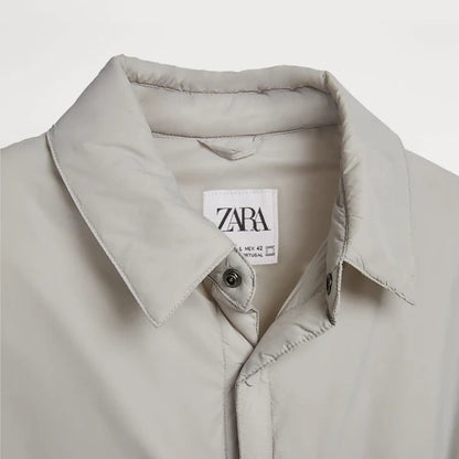 ZARA – Unisex Stone Water Repellent Padded Jacket - Light Grey