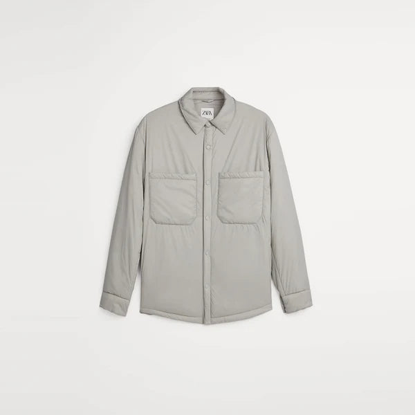ZARA – Unisex Stone Water Repellent Padded Jacket - Light Grey
